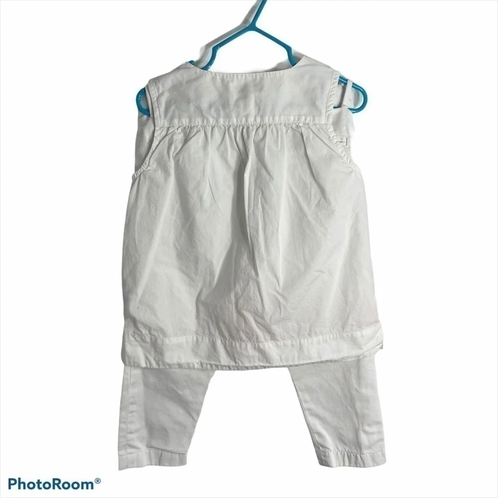 Crewcuts Tunic Outfit Girls Sz 5 Toddler White